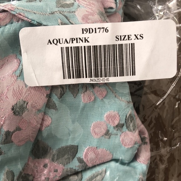 Lulus Favorite Song Dress Blue Floral Jacquard Off The Shoulder Mini NWT XS - Picture 9 of 9